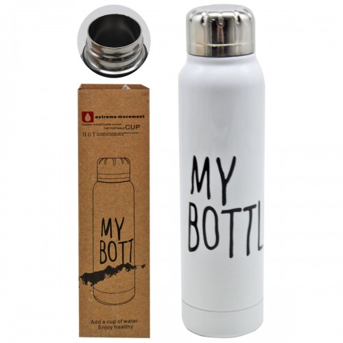Термос металлический "My Bottle", 380 мл, белый (MiC)