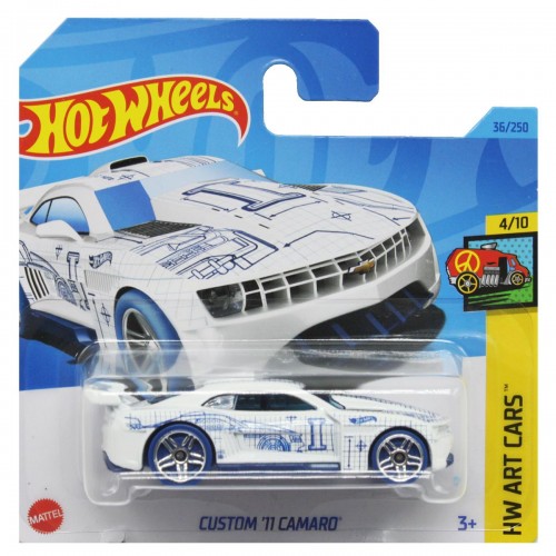 Машинка "Hot Wheels: Custom 11 Camaro White" (оригінал) (MiC)
