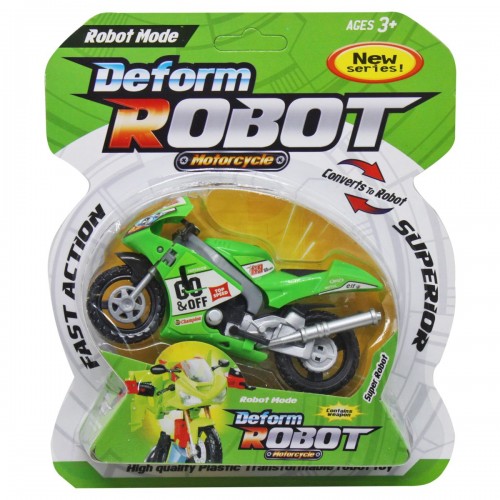 Мотоцикл-трансформер "Deform robot", зелений