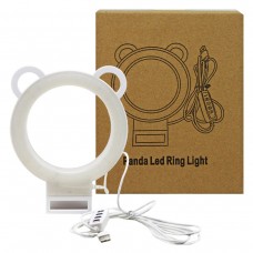 Кільцева світлодіодна лампа з вушками (біла)