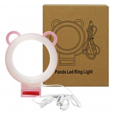 Кольцевая светодиодная лампа с ушками (розовая)