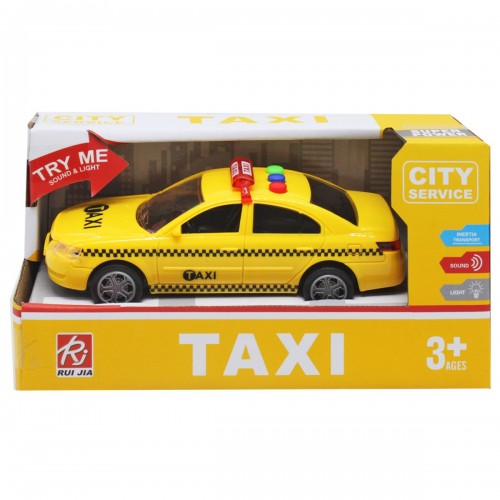 Машина инерционная "Такси" (желтая)