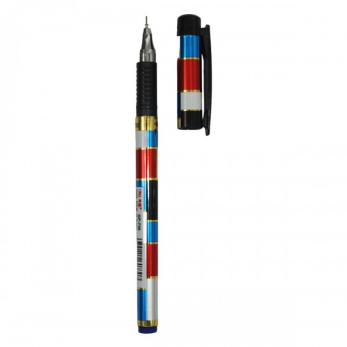Ручка гелієва дизайнерська "кубики кольорові" 0,5мм, чорна (MiC)