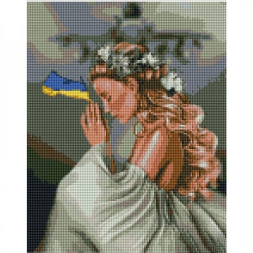 Алмазная мозаика "Молитва за Украину" 30х40 см (Strateg)