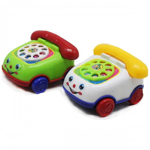 Телефон заводний 2 кольори, машинка, у пакеті (MiC)