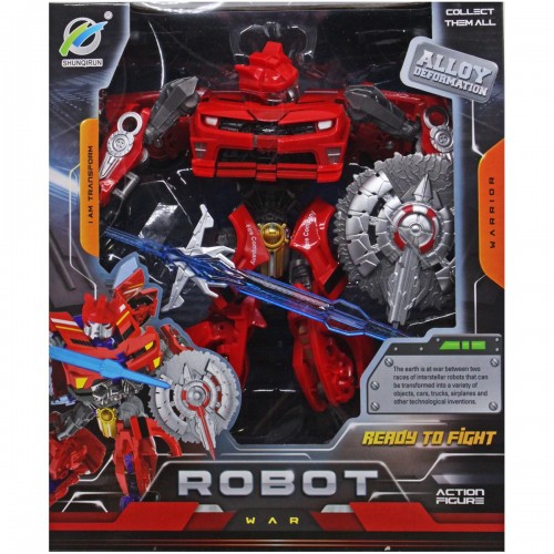 Трансформер "Robot War", красный (30 см)