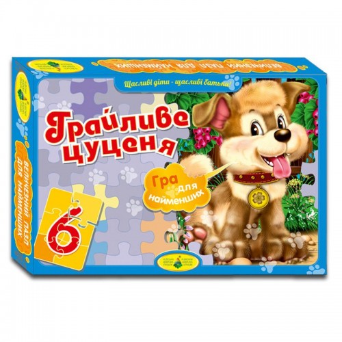 Пазл "Игривый щенок" 6 элем (30х42 см) (Київська фабрика іграшок)