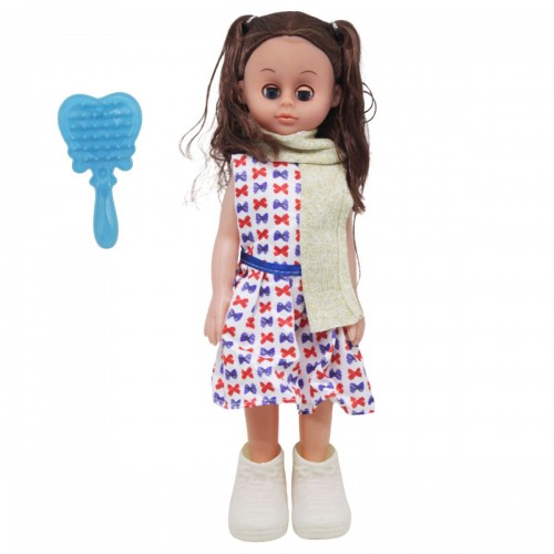 Лялька у сукні, с расческой (30 см) (MiC)