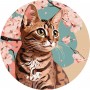 Картина за номерами (кругла) "Чарівне кошеня" ★★★ (Ідейка)