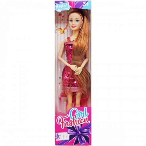 Лялька "Girl fashion" у малиновому (28 см) (MiC)