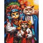 Картина по номерам "Семья котиков-казаков" 40x50 см (Brushme)
