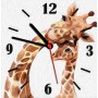 Часы-картина по номерам "Жирафчики", 30х30 см (Art Story)