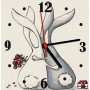 Годинник-картина за номерами "Зайчики", 30х30 см (Art Story)