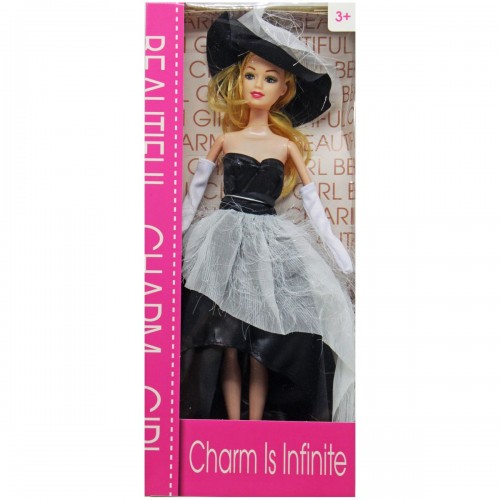 Лялька "Charm Girl" у чорному з білим (MiC)