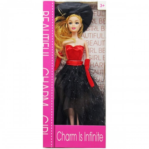Лялька "Charm Girl" у чорному з червоним (MiC)
