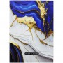 Щоденник "Біло-блакитний-золотий мармур" 2024 датований А6 тв.обл. 160л., клітина (Канцмир)
