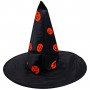 Шляпа ведьмы маскарадная "Тыквы", черная (MiC)