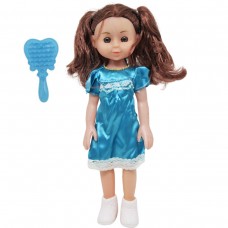 Лялька в блакитному, с гребінцем (33 см)
