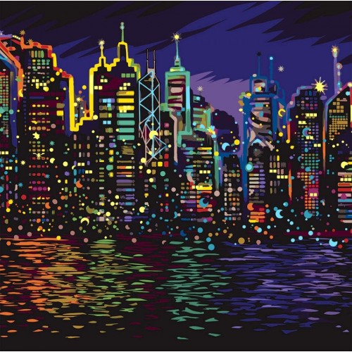Картина за номерами "Вогні нічного міста" (MiC)