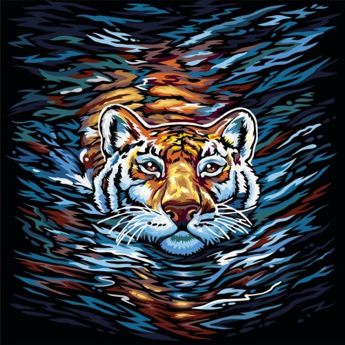 Картина по номерам "Тигр" (MiC)