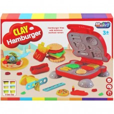 Тісто для ліплення “Clay Hamburger”, 8 аксесуарів, 6 кольорів, у коробці