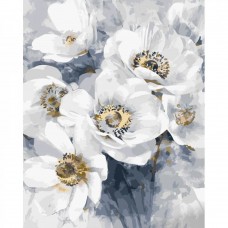 Картина по номерах Букет білих квітів 40х50 см