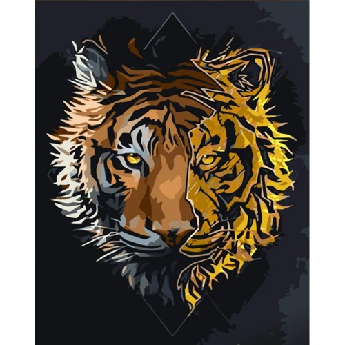 Картина по номерам "Тигр" 30х40 см (Strateg)