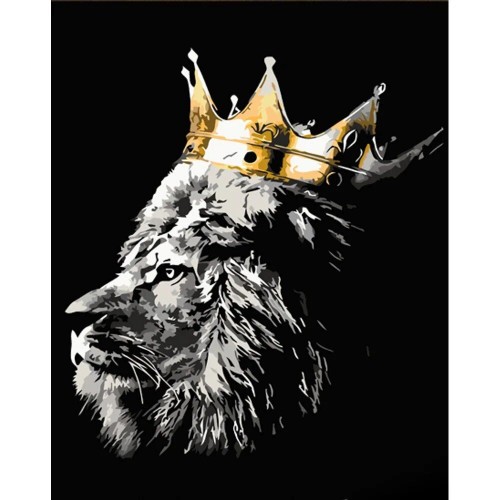 Картина по номерам "Царь зверей" 30х40 см (Strateg)