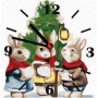 Набір Годинник на номерами "Святкові кролики" (Art Story)