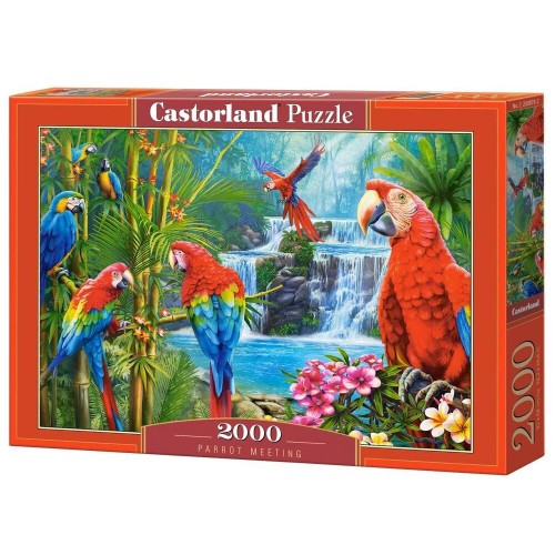 Пазлы "Встреча попугаев", 2000 элементов (Castorland)