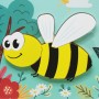 Деревʼяний пазл-вкладиш "Бджілка" (15х15 см) (MiC)