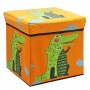 Корзина-пуфик для игрушек "Крокодил" (оранжевый) (MiC)