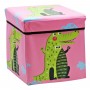 Кошик-пуфик для іграшок "Крокодил" (рожевий) (MiC)