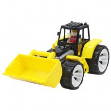 Пластиковый трактор с ковшом (черно-желтый)