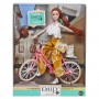 Кукла "Emily" на велосипеде с питомцем (MiC)