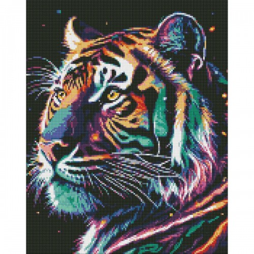 Алмазная мозаика "Фантастический тигр" 40х50 см (Ідейка)