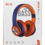 Бездротові навушники "Wir Super Bass" (сині) (MiC)