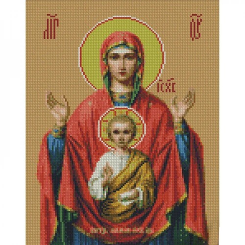 Алмазна мозаїка "Ікона Божої Матері" 30х40 см (Strateg)