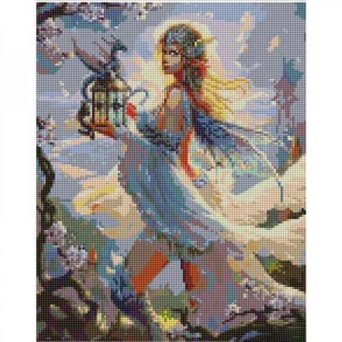 Алмазная мозаика "Девушка с драконом" 30х40 см (Strateg)