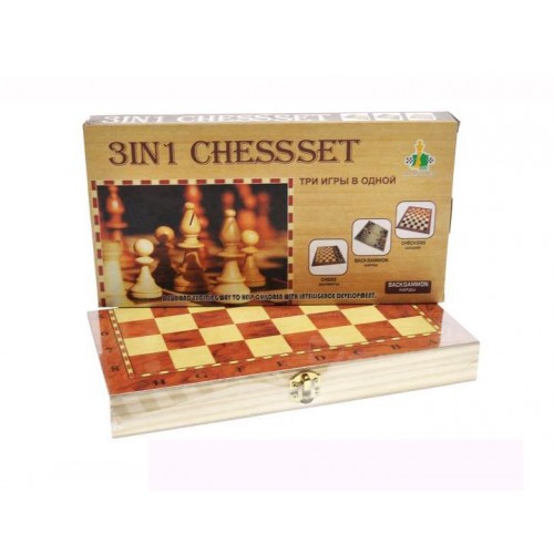 Настольная игра "3в1: шашки, шахматы, нарды" (MiC)