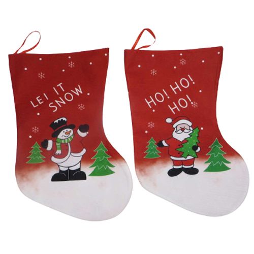 Шкарпетка для подарунків "Новий Рік - принт" 24*18,5см (MiC)