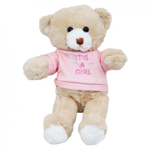 Мʼяка іграшка "Ведмедик у капюшоні" в рожевому, 30 см Вид 2 (MiC)