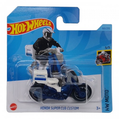Hot Wheels honda super cub custom blue+white (MiC)