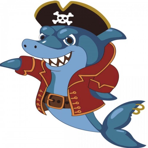 Картина по номерам "Акула-пират" ★★★ (Strateg)