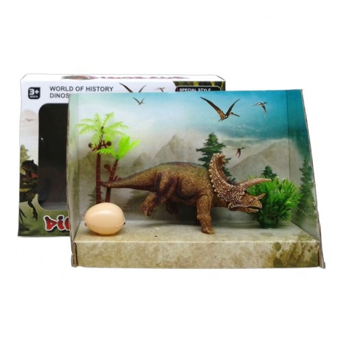 Фигурка динозавра с яйцом "Трицератопс" (MiC)