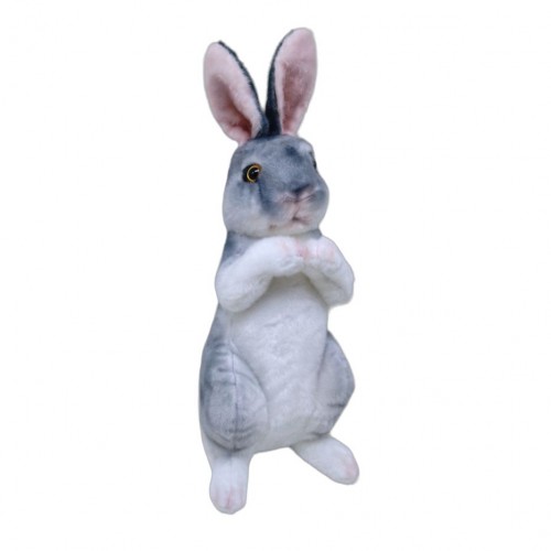 Мʼяка іграшка "Заєць", сірий (40 см) (MiC)