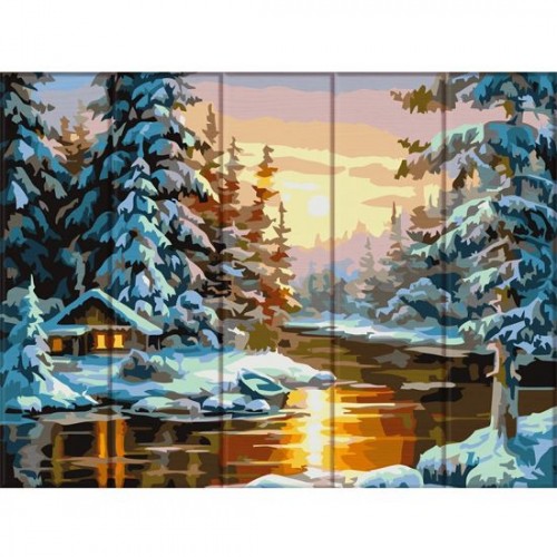 Картина за номерами на дереві "Зима" (Art Story)