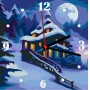 Годинник-картина за номерами "Зимова ніч", 30х30 см (Art Story)