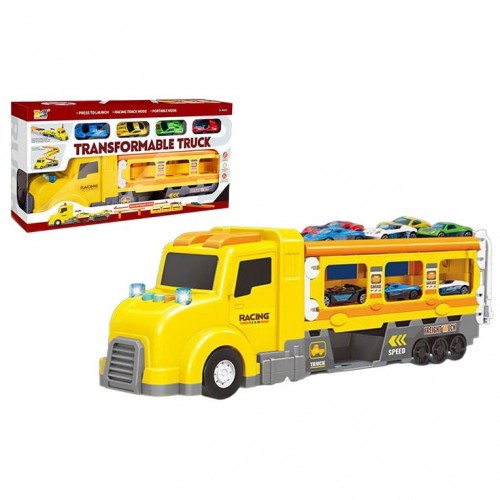 Игровой набор с автовозом "Transformable truck" (HERACLES)