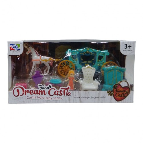 Игровой набор с каретой "Dream Castle" (бирзовый) (KAIDILONG)